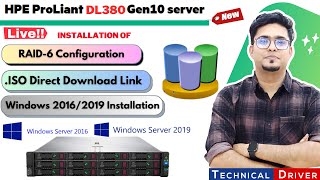 HP ProLiant DL380 Gen10 Plus Server installation  RAID Configuration  Windows Server 2016  LIVE ✅ [upl. by Hoes]