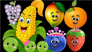 Baby Sensory Fruit  Dancing Fruits And VegetablesVeggies  Fun Animation For Kids [upl. by Nosemaj513]