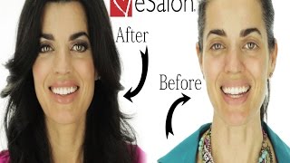 ESalon Review  How To Cover Gray Hair  Hair Tutorial [upl. by Ahsitram]