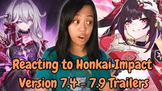 ROO REACTS to HONKAI IMPACT 3rd Version 74  79 Trailers [upl. by Oryaj601]