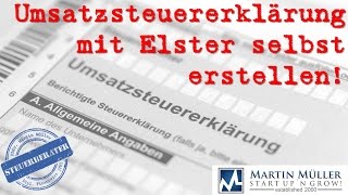 Umsatzsteuererklärung mit Elster selbst erstellen [upl. by Marylin]