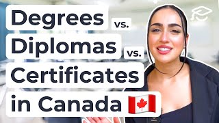 Degrees vs Diplomas vs Certificates in Canada  Whats the Difference 🇨🇦 [upl. by Dorette]