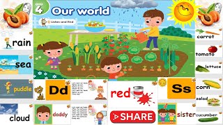 Connect plus for kg 1 Unit 4 Our world🍅🥗🌽🥕🥒 Teachers guide amp audio book نصوص استماع ودليل المعلم [upl. by Yevi]