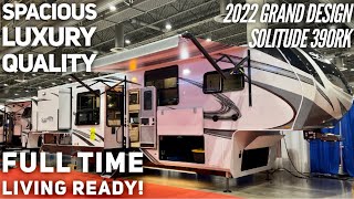 Spacious Luxury Quality and Full Time Living Ready  2022 Grand Design Solitude 390RK Review [upl. by Yahs]