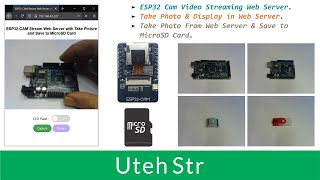 Arduino IDE  ESP32 CAM  Video Streaming Web Server and Take Photo and Save to MicroSD Card [upl. by Zurn]