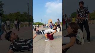 Mehnat rang lati h gymnast action stunt viralshort publicreaction flipsinpublic acrobatics [upl. by Cristie376]