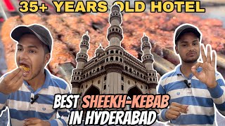 FAMOUS and OLDEST SHEEKHKEBAB of HYDERABAD  IQBAL HOTEL BAHADURPURA  explorewithtalha [upl. by Ardnala765]