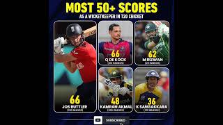 Quinton de Kock joins on list of most 50 scores as a designated wicketkeeperbatter in T20sshort [upl. by Rebmetpes]