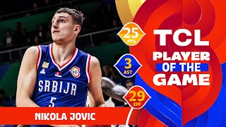 Nikola Jovic 25 PTS  TCL Player Of The Game  SSD vs SRB  FIBA Basketball World Cup 2023 [upl. by Asaeret]