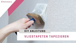 Vliestapeten tapezieren  DIY Tapezieranleitung [upl. by Kaleena]