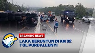 BREAKING NEWS  Kemacetan Terjadi Akibat Laka Beruntun di KM 92 Tol Purbaleunyi [upl. by Yeniar]