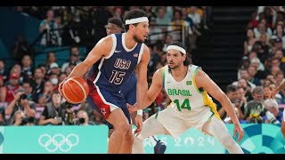 ETATS UNIS  SERBIE  BASKET JO 2024 HOMMES [upl. by Schwenk]