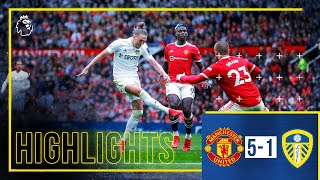 Highlights Manchester United 51 Leeds United  Ayling scores screamer in defeat  Premier League [upl. by Lesli205]