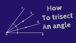 How to trisect an angle into three equal parts Angle trisection shsirclasses [upl. by Hapte]