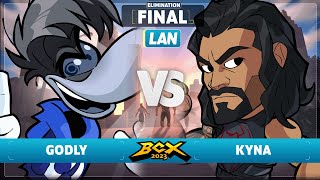 Godly vs Kyna  Elimination Final  Brawlhalla World Championship 2023  LAN 1v1 [upl. by Annadiana]