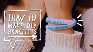 DIY THREAD BRACELETS  How to Make DIY Bracelets Out of Strings Tutorial ✨Alejandras Styles [upl. by Rakabuba]