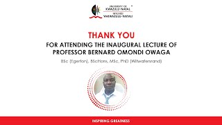 Inaugural Lecture presented by Professor Bernard Omondi Owaga [upl. by Lorri477]