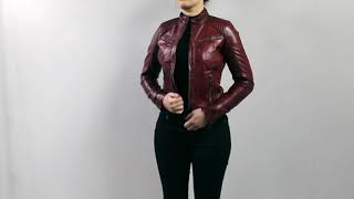 Damen Lederjacke Rihanna Rot [upl. by Grath]