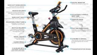 SKY LAND Fitness Spin Bike For Home Cardio And Strength Training Exercises With Height Adjustable [upl. by Peatroy303]