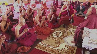 Seth Pirith Chanting By Ven Nauyane Ariyadhamma Maha Thero and bhikkhus for Ven Pa Auk Sayadaw [upl. by Hanway]