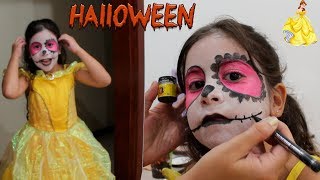 A BELA QUE VIROU FERA 😱 Maquiagem de Halloween 🎃 [upl. by Venator]