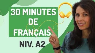 DIALOGUES EN FRANÇAIS Niveau A2  30 min avec PDF 🎧 [upl. by Abigail872]