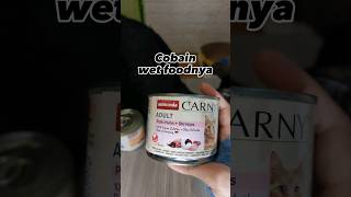 Anakanak cobain wet food carnynya animonda shorts videoshort cats pets animal wetfood [upl. by Atirat]