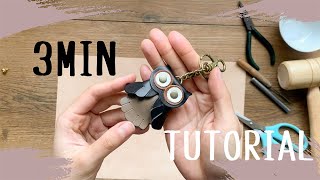 材料包教學  貓頭鷹【小動物系列】DIYKIT  Leather Baby Owl [upl. by Gainor]