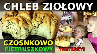 171  Przepis na CHLEB ziołowy rwany Jak zrobić pyszny Chlebek ORKISZOWY czosnkowo pietruszkowy [upl. by Lymann]