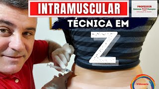 INTRAMUSCULAR TÉCNICA EM Z AULA PRÁTICA [upl. by Aicissej]