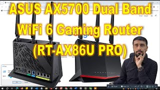 ASUS AX5700 Dual Band WiFi 6 Gaming Router RTAX86U PRO 25G Port Game Mode VPN [upl. by Attebasile]