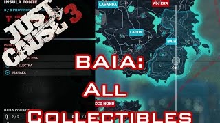 Just Cause 3  BAIA All Collectibles  INSULA FONTE [upl. by Enilehcim356]