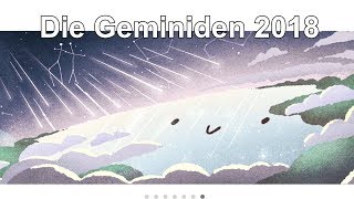 Geminiden 2018  Geminid Meteor Shower Google Doodle [upl. by Cyma343]