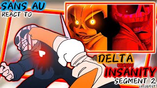 SANS AU REACT TO DELTASANS VS INSANITYSANS SEGMENT 2 REQUEST [upl. by Notsua]