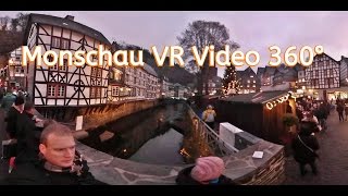 Monschau ein Bummel durch den schönen Weihnachtsmarkt in einem 360° Video  Samsung Gear 2016 [upl. by Earleen]