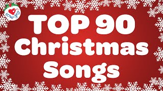 Top 90 Christmas Songs with Lyrics 🎅 Merry Christmas 2024 [upl. by Ylrebmic]