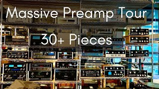 Massive Preamp Tour  30 Units  McIntosh Mark Levinson Conrad and more [upl. by Eiggem305]