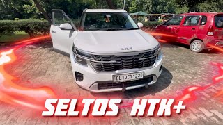 New Kia Seltos HTK Plus diesel automatic  full detailed Walkaround Review [upl. by Irmine]