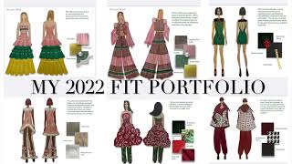 MY FIT FASHION DESIGN ILLUSTRATION PORTFOLIO 2022 [upl. by Anaeed]