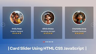 How To Create A Responsive Card Slider Using HTML CSS And JavaScript [upl. by Boris]