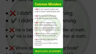 Common Grammatical Mistakes In English commonmistakes english englishgrammar shorts [upl. by Aneelahs]