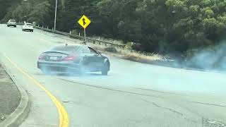 Mercedes Cls63 Amg drifting side ways amg shorts drift burn out [upl. by Ydniw]