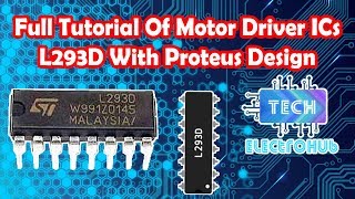 How to work Motor Driver IC L293D With Proteus Design  Full Tutorial [upl. by Algie851]