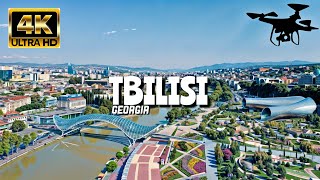 Tbilisi Georgia In 4K By Drone  Amazing View Of Tbilisi Georgia [upl. by Aneej]