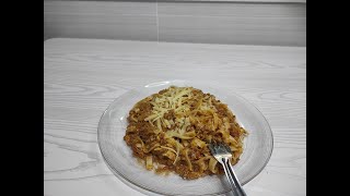 تاغلياتيل🍝 بالكفتة و صلصة الطماطم 😋 😋Tagliatelle 🍝au viande hachée et sauce tomates [upl. by Weinshienk]