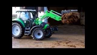 On test Deutz Agrotron K 430 tractor  Stoll ProfiLine FZ20 [upl. by Hagood]