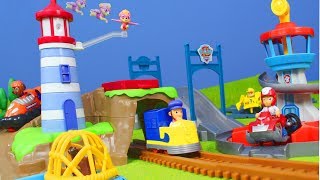 Paw Patrol Spielzeug Neue Zug Roll mit Feuerwehrmann Marshall Chase amp Ryder für Kinder [upl. by Alroi]