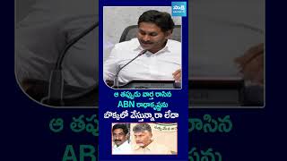 ఆ తప్పుడు వార్త రాసిన ABN రాధాకృష్ణను బొక్కలో వేస్తున్నారా లేదా ysjagan Press Meet chandrababu [upl. by Charmane]