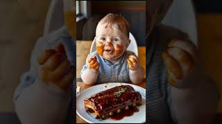 AI Baby’s First Cake Experience 🎂👶  Adorable and Hilarious Momentshorts [upl. by Leonteen]