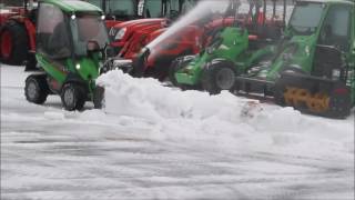 Clearing Snow with Avant Wheel Loader [upl. by Adidnere149]